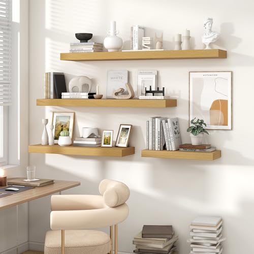 16 Inch Floating Shelves for Wall Oak