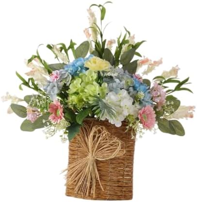 Misppro Door Wreath Artificial Flowers Decor