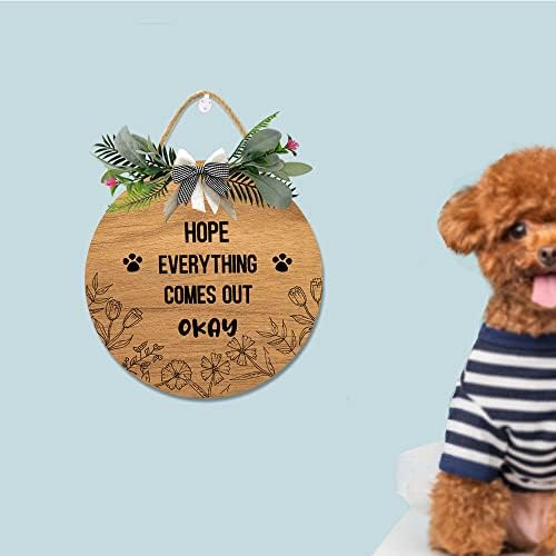 12 Inch Vertical Wood Wreath Hanger for Front Door