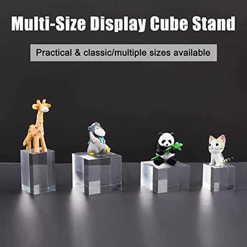 OLYCRAFT 4PCS Clear Acrylic Display Cubes for Jewelry and Collectibles 1