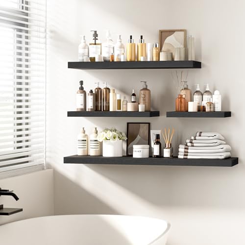 Fun Memories Floating Shelves 2 Pack 16x12x15 Rustic Black