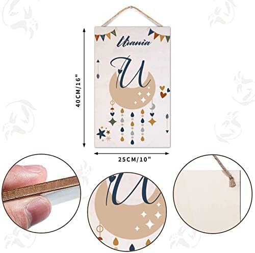 Custom Wood Last Name Sign Wooden Wedding Gift Initial Letter Monogram Decor