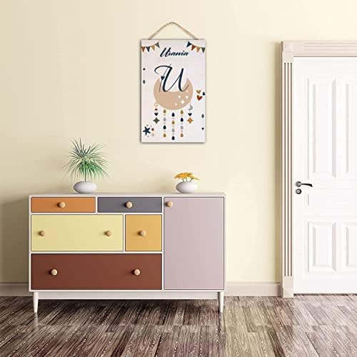 Custom Wood Last Name Sign Wooden Wedding Gift Initial Letter Monogram Decor