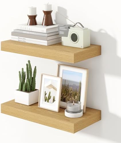 16 Inch Floating Shelves for Wall Oak