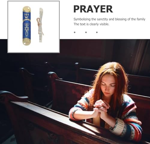 Cabilock Mezuzah Case Metal Door Religious Decor Small Size