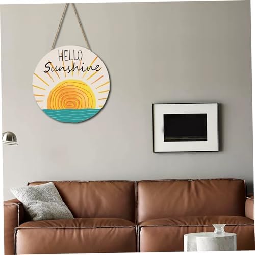 Summer Door Wreath 12x12 Wood Hello Sunshine Decor