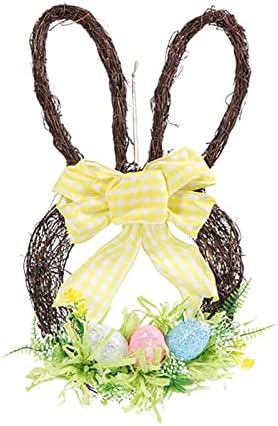 Easter Egg Wreath Door Decor Vintage Handmade Swag