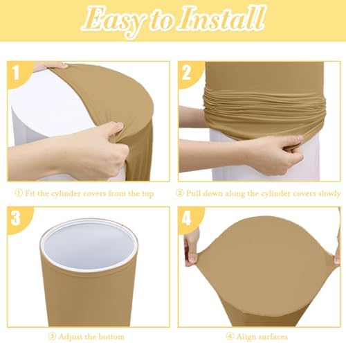 OMKSIH Cylinder Pedestal Covers Set of 3