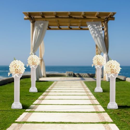 Roman Pillars Decoration Party Flower Pot Columns Set 4Pcs