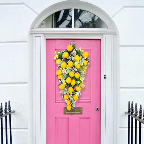 Vibrant Spring Garland Wreath for Front Door