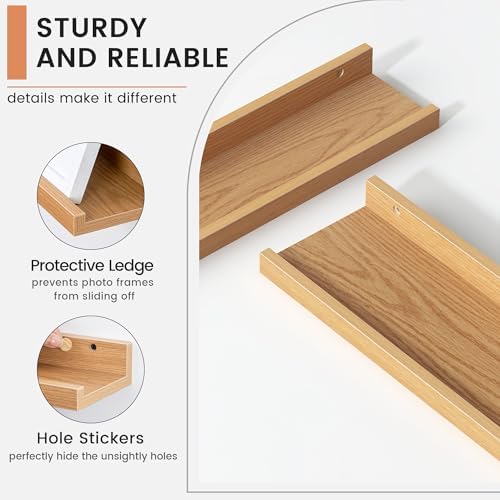 FLYJOE 4-Tier Floating Shelf Set for Wall