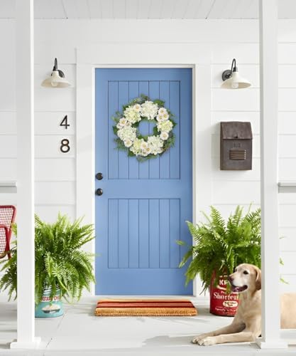 Briful 20 Inch Spring Wreath Realistic Floral Decor