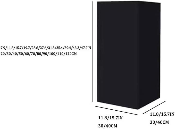 Black Square Display Pedestal Stand 157x157x315IN