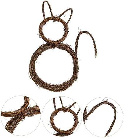 Cat Shape Halloween Hanging Wreath Door Decor