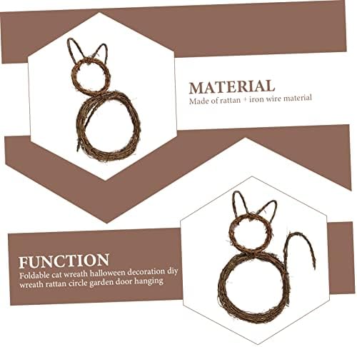 Cat Wreath Small DIY Hanging Garland for Home and Holiday Decor