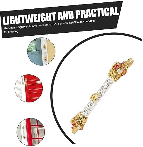 PRETYZOOM Delicate Metal Mezuzah Vintage Style Door Decor