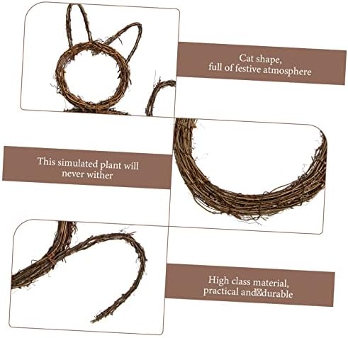 Cat Wreath Small DIY Hanging Garland for Home and Holiday Decor