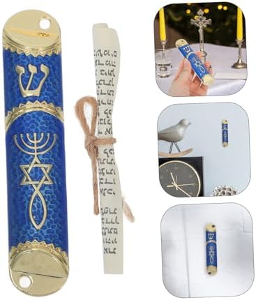 Classic Jewish Mezuzah Scroll Metal Door Frame Decor