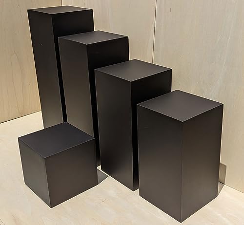 Generic 25 x 12 x 12 Matte Black Display Pedestal Stand