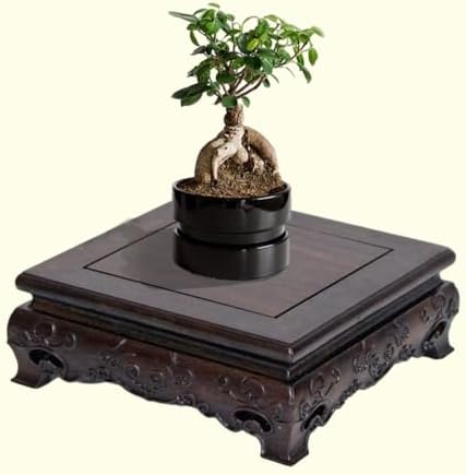 GOLDYWENDY Wooden Black Pedestal Display Stand for Statues Crafts Ornament Show Riser