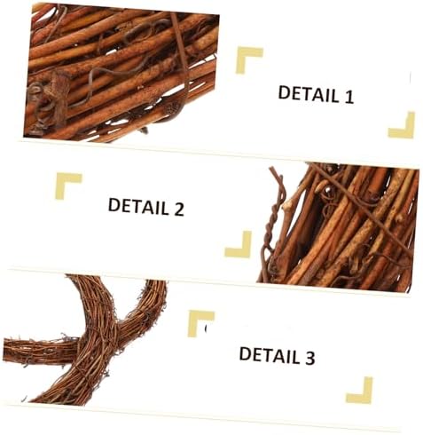EXCEART 2pcs Artificial Rattan Wreath Garland for Home Decor