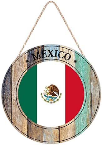 Mexican Farmhouse Door Hanger Wood Sign 10x10