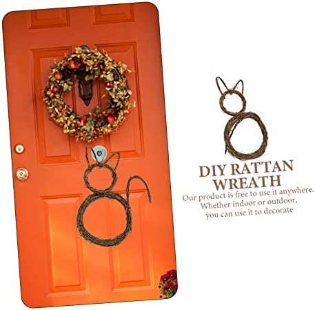 FAVOMOTO Small Cat Wreath Halloween Party Door Decoration
