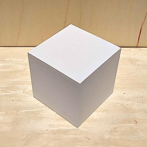 14 Inch x 14 Inch x 14 Inch Matte White Display Cube Stand