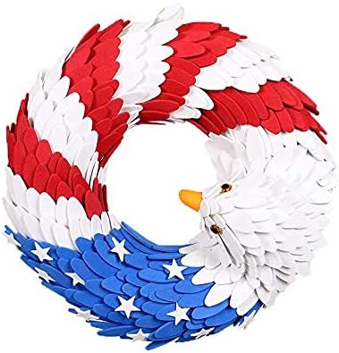 LoviHome American Eagle Patriotic Wreath for Home Decor