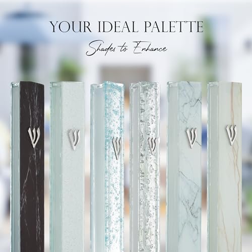 Modern Glass Mezuzah Case with Non-Kosher Scroll