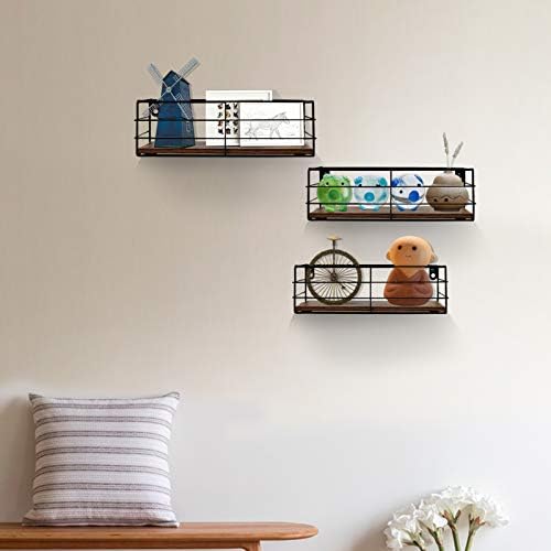 CRUGLA Floating Shelves Wall Mounted Set of 3