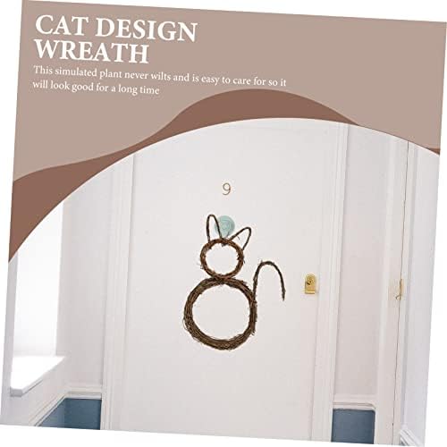 ABOOFAN Cat Wreath DIY Hanging Garland for Home Decor