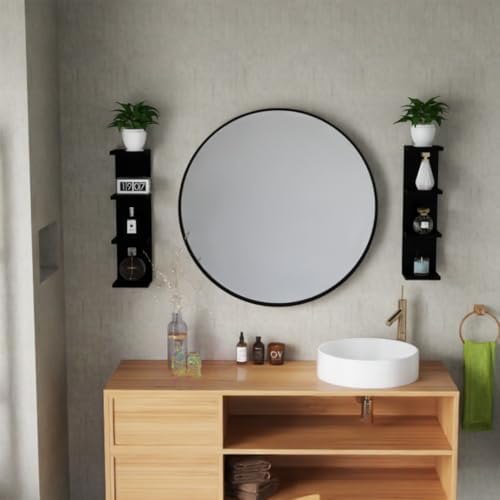 DrWall 7 Tier Black Floating Shelves Set of 2