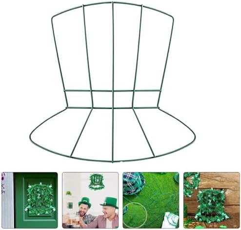 STOBAZA 2pcs Shamrock Wire Wreath Frame Door Hanger