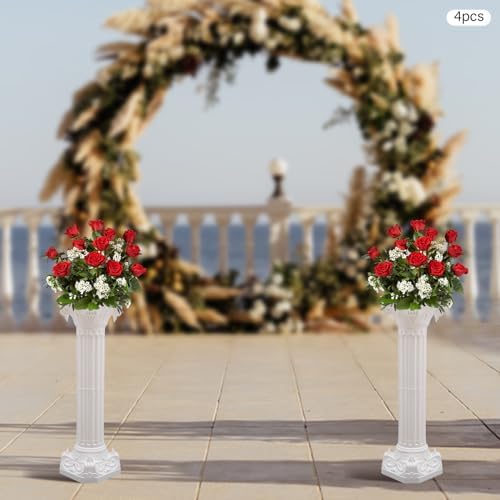 Roman Pillars Decoration Party Flower Pot Columns Set 4Pcs