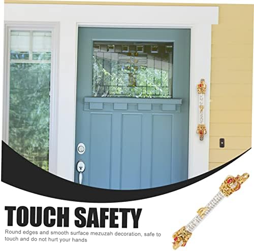 PRETYZOOM Metal Mezuzah Scroll Plaque for Door Decor Hannukah Gift for Mom