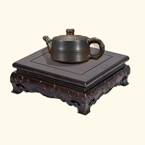 GOLDYWENDY Wooden Black Pedestal Display Stand for Statues Crafts Ornament Show Riser