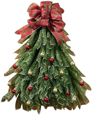 Handmade Christmas Tree Wreath for Front Door Decor