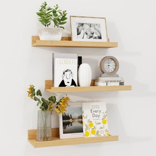 Axeman Floating Shelves Set of 3 - Rustic Wall Ledge Shelves 16 Inch