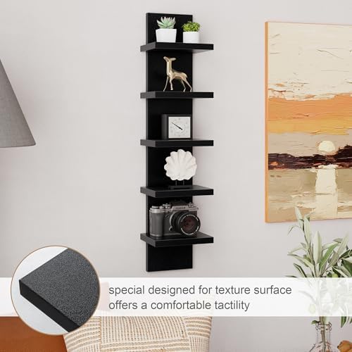 Fun Memories 5 Tier Wall Shelf Unit Black