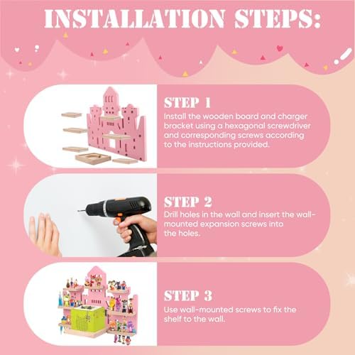Magnetic Wooden Tonie Shelf with Castle Design