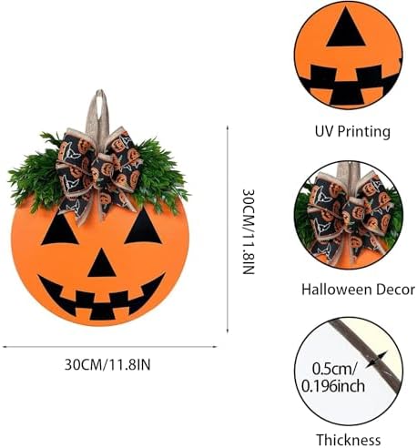 Cute Halloween Wreath Door Decor Sign