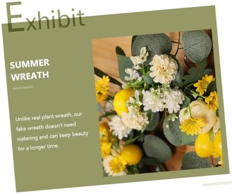 Artificial Lemon Wreath for Front Door Decor