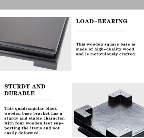 LNQ LUNIQI Square Wooden Display Stand for Vase and Plant