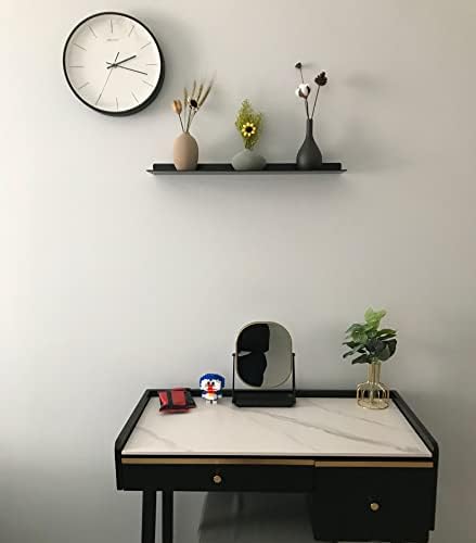 Heavy Duty Black Linear Floating Metal Shelf for Modern Home Decor