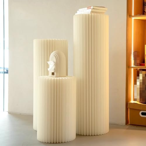 Foldable Cardboard Cylinder Display Pedestals
