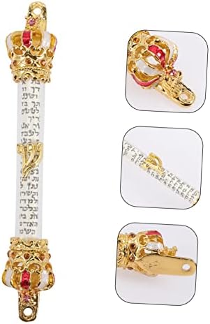 PRETYZOOM Metal Mezuzah Scroll Plaque for Door Decor Hannukah Gift for Mom