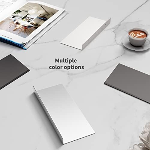Danpoo Matte Silver Floating Metal Shelf for Wall Storage