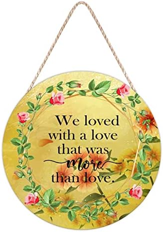 Floral Wreath Door Hanger with Inspirational Quotes 10x10in