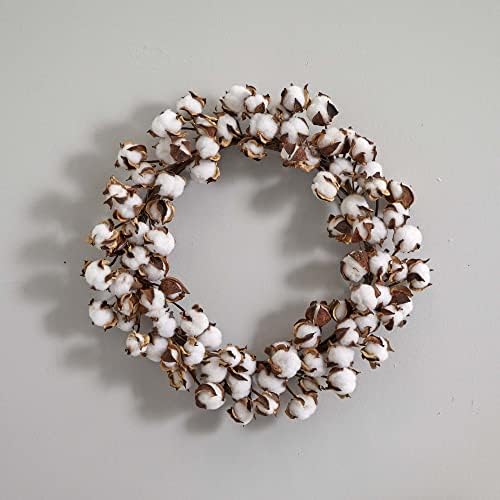 Nearly Natural 20in Cotton Ball Artificial Wreath